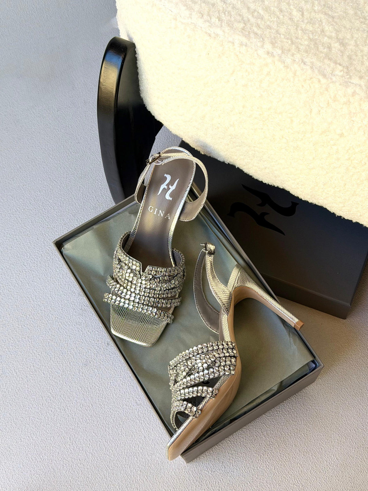 Gina Metallic Leather Slingback Sandals - 4