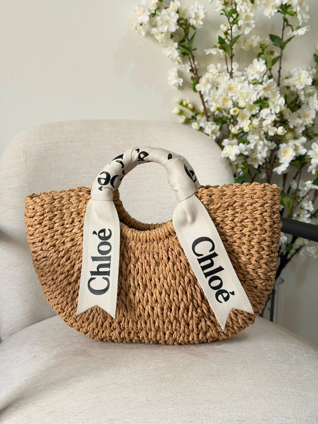 Chloé Woven Straw Basket Bag