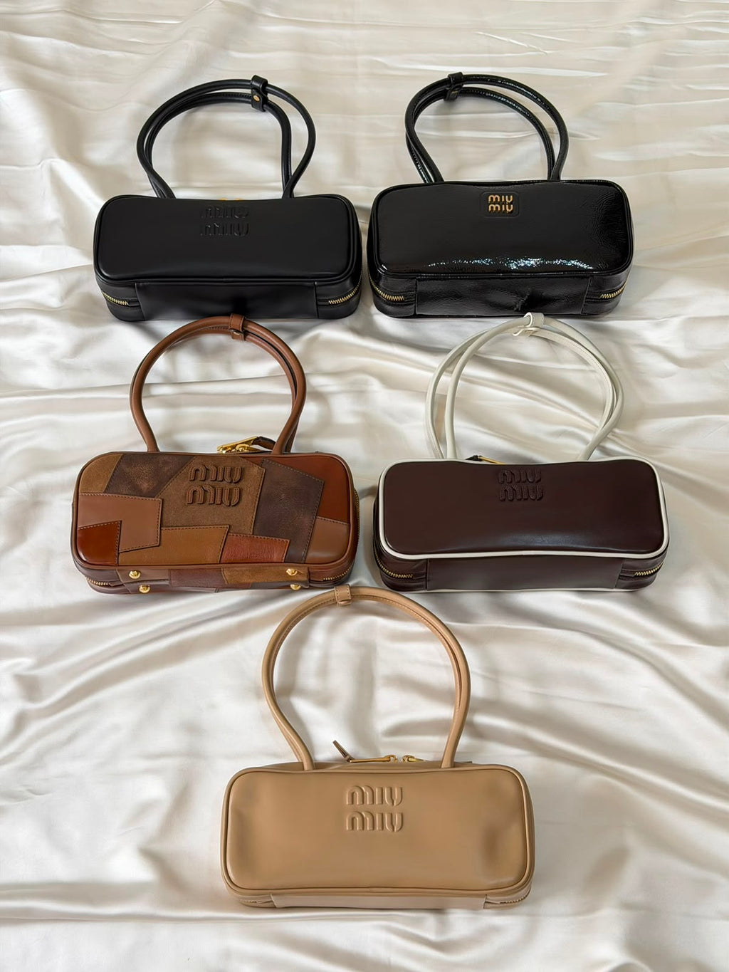 Miu Miu Leather Patchwork Beau Bag - 6