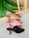 Chanel Patent Calfskin Heeled Mules