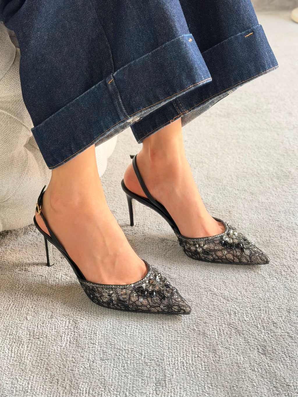 Rene Caovilla Veneziana Slingback Pumps - 3