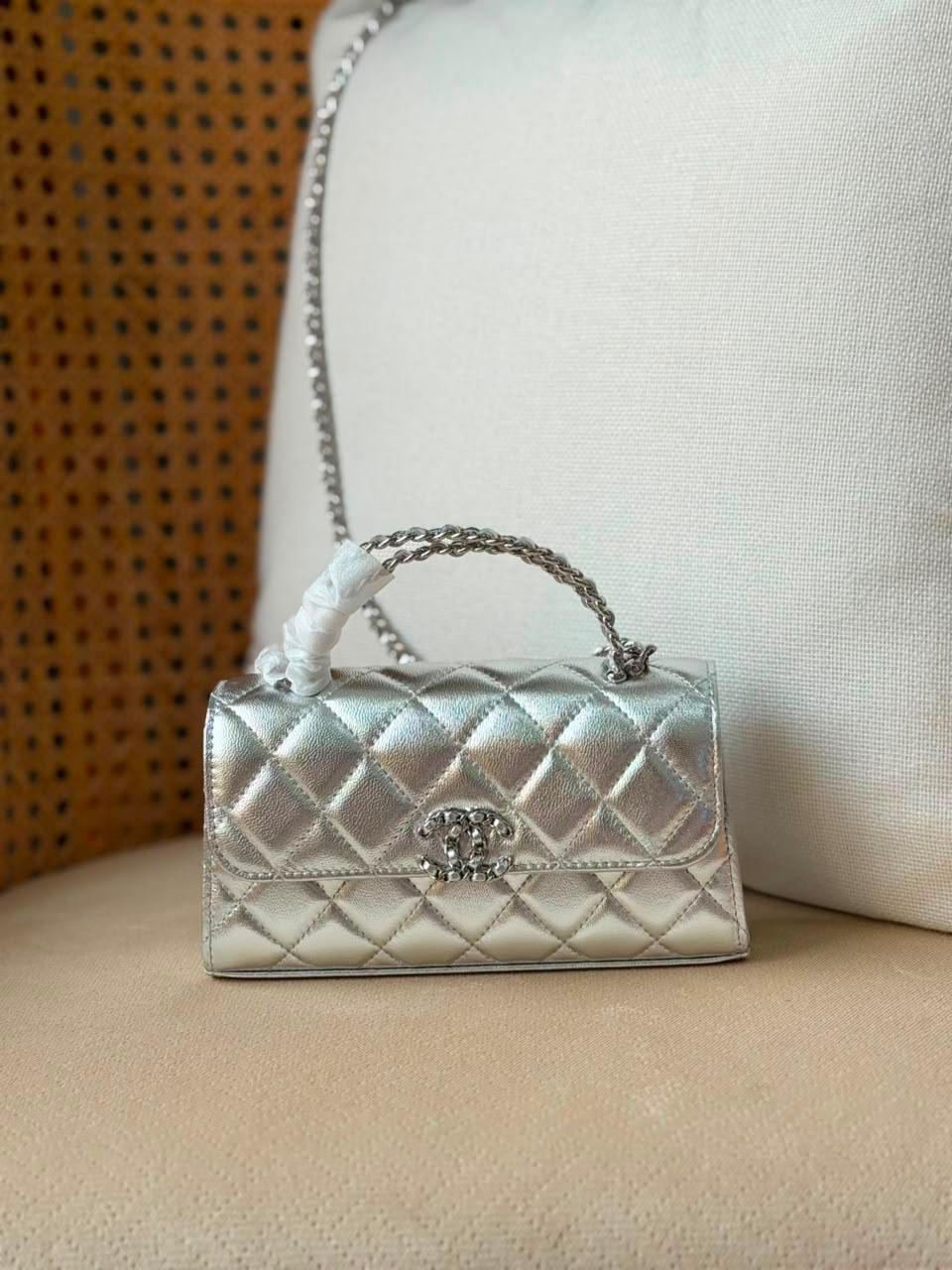 Chanel 25S Calfskin Kelly Clutch with Chain - 13
