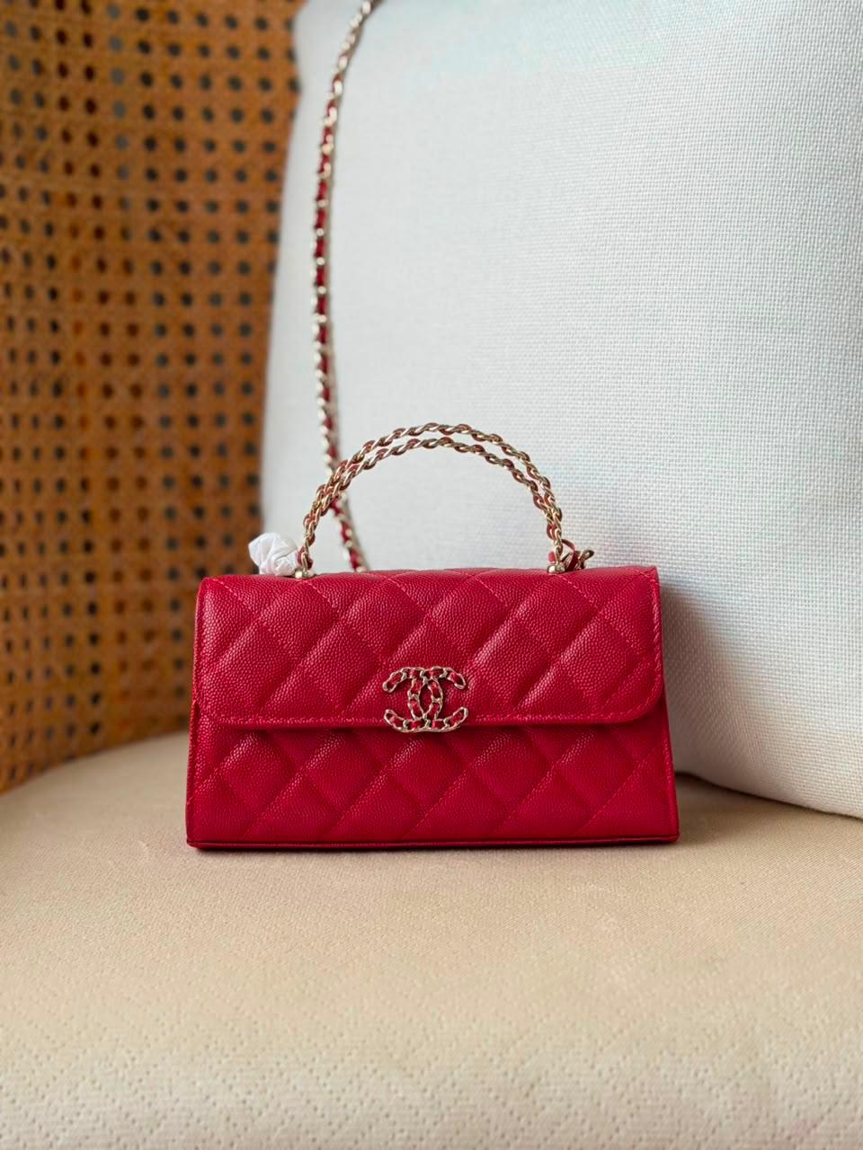 Chanel 25S Calfskin Kelly Clutch with Chain - 11