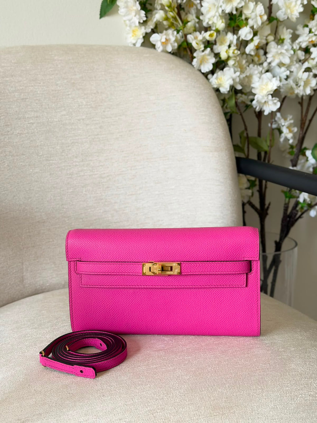 Hermes Kelly To Go Wallet Bag (Golden Hardware) - 12
