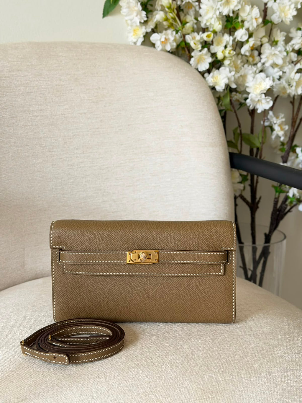 Hermes Kelly To Go Wallet Bag (Golden Hardware) - 13