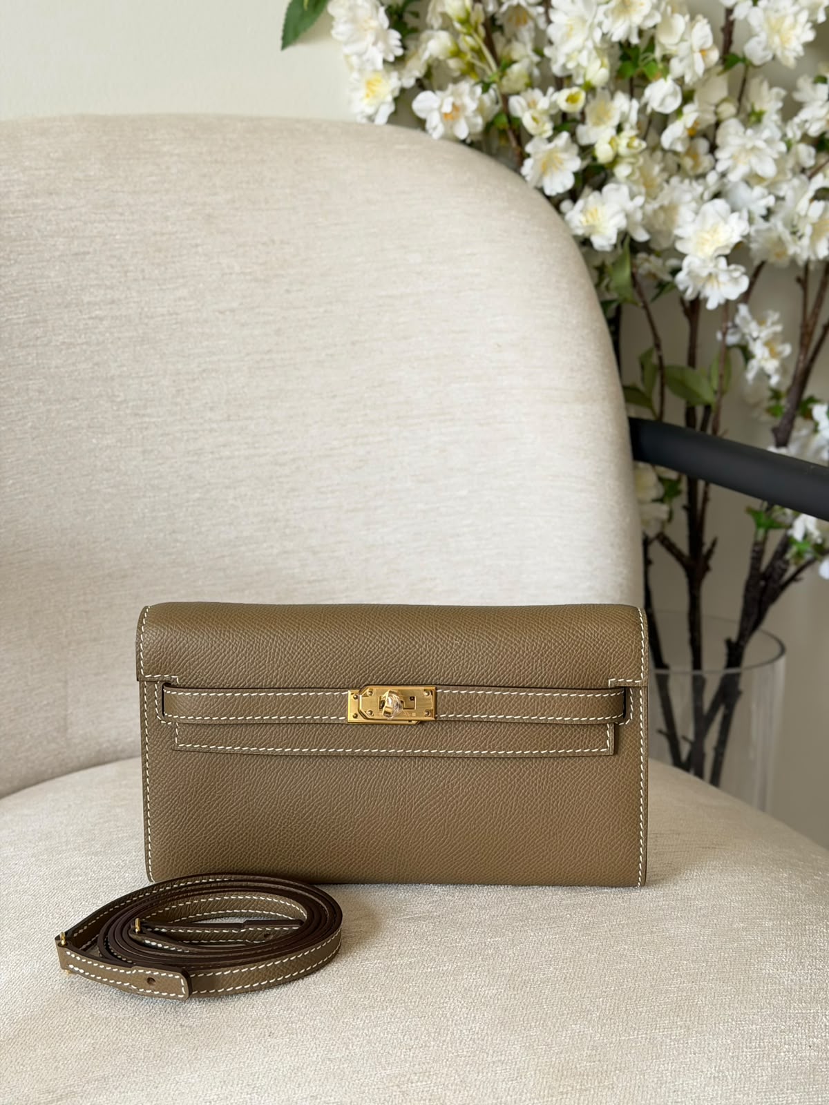Hermes Kelly To Go Wallet Bag (Golden Hardware) - 13