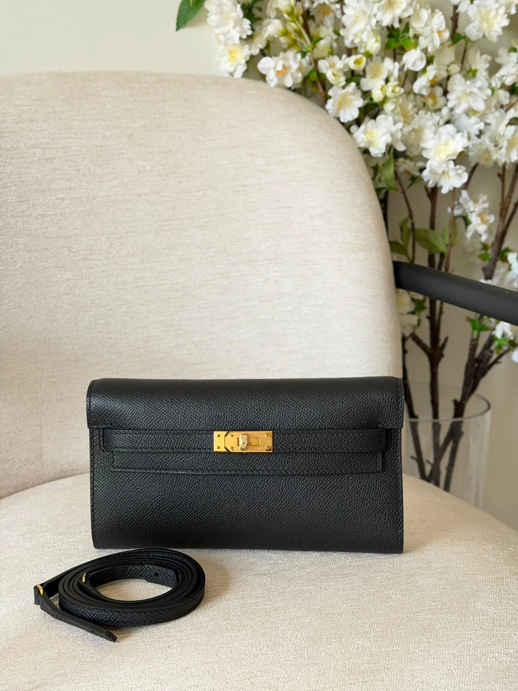 Hermes Kelly To Go Wallet Bag (Golden Hardware) - 11