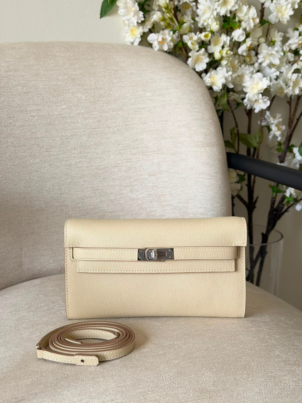 Hermes Kelly To Go Wallet Bag (Silver Hardware) - 13