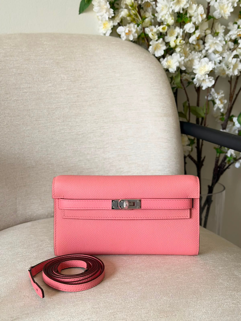 Hermes Kelly To Go Wallet Bag (Silver Hardware) - 17