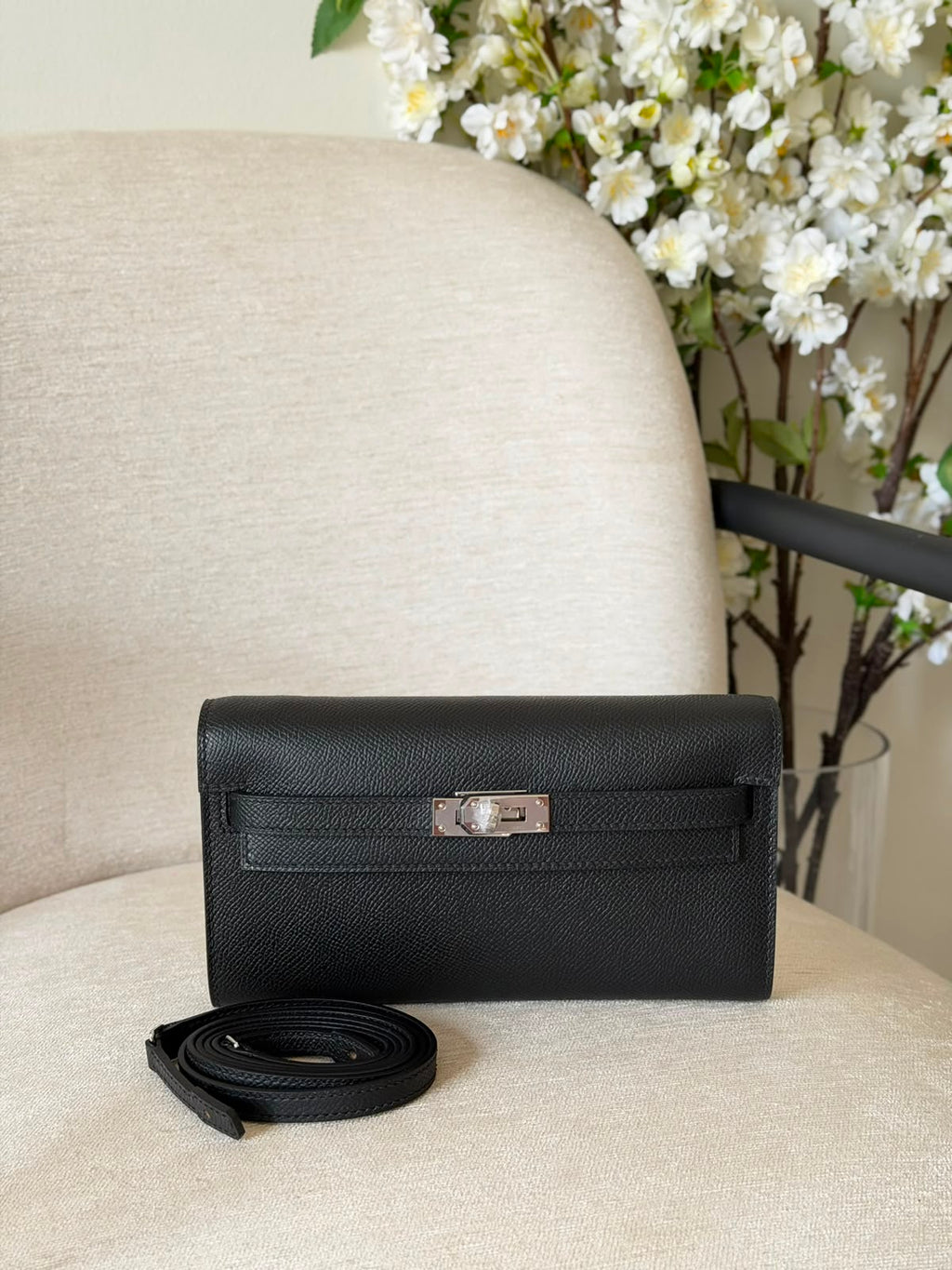 Hermes Kelly To Go Wallet Bag (Silver Hardware) - 3