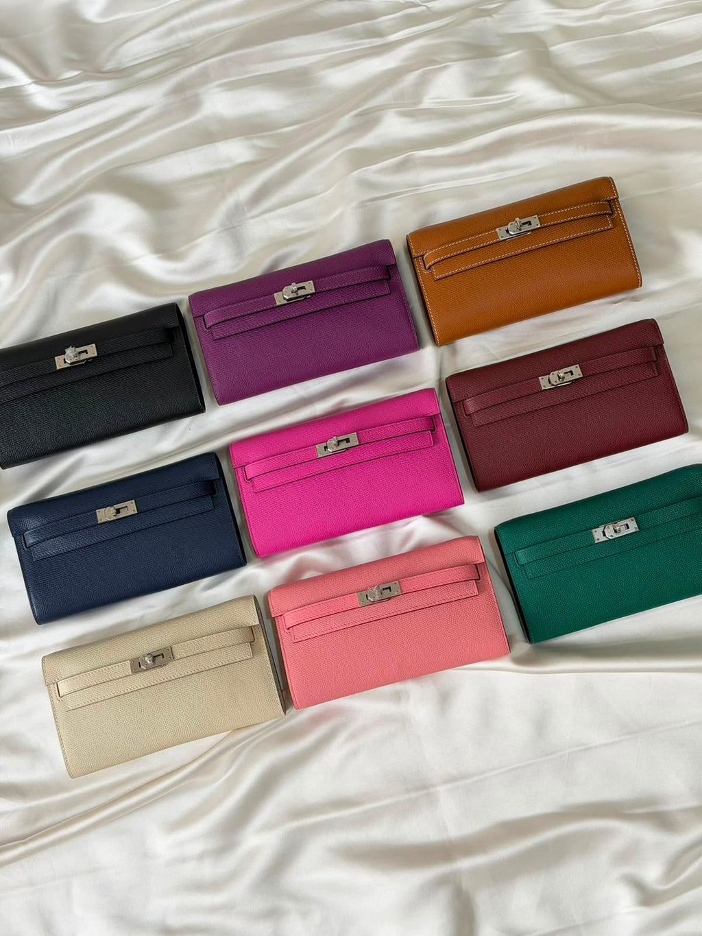 Hermes Kelly To Go Wallet Bag (Silver Hardware) - 2