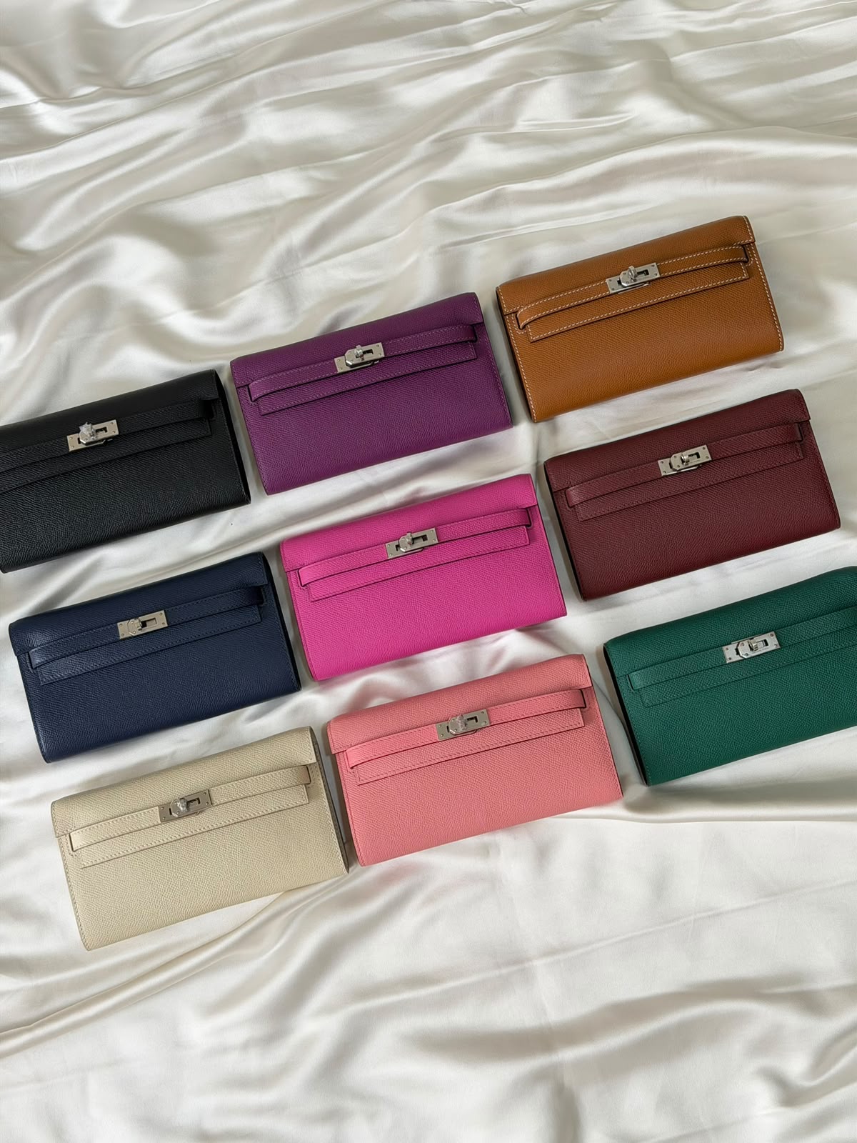 Hermes Kelly To Go Wallet Bag (Silver Hardware) - 2