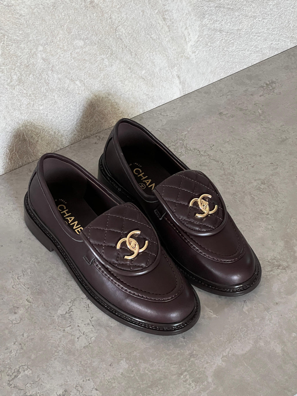 Chanel Quilted Lambskin Loafers