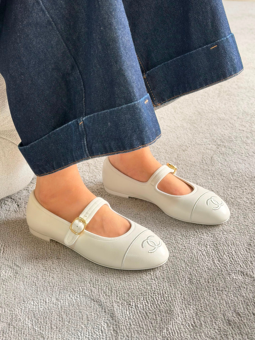 Chanel Lambskin Mary Jane Ballet Flats - 9