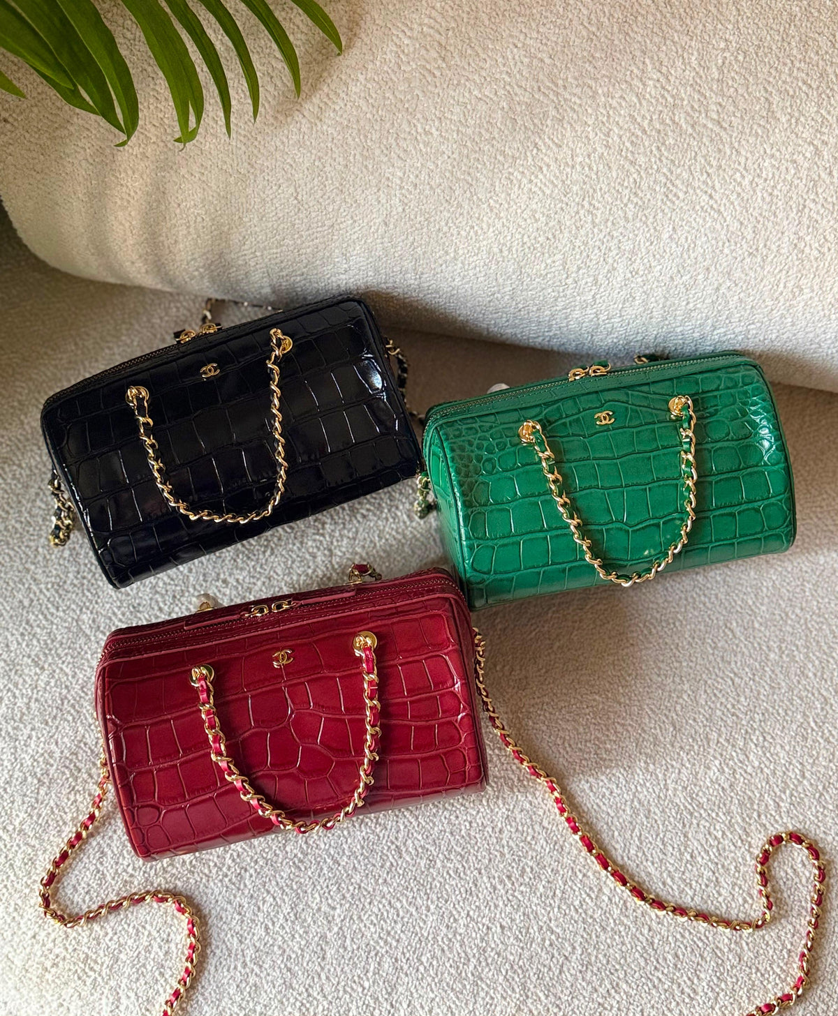 Chanel Crocodile-Embossed Calfskin Clutch with Chain - 4