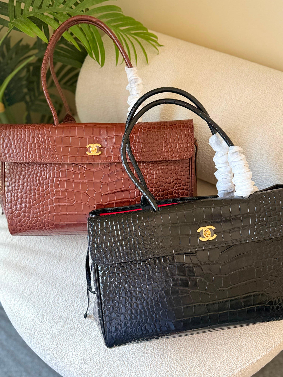Chanel Crocodile Embossed Calfskin Metal Bag - 5