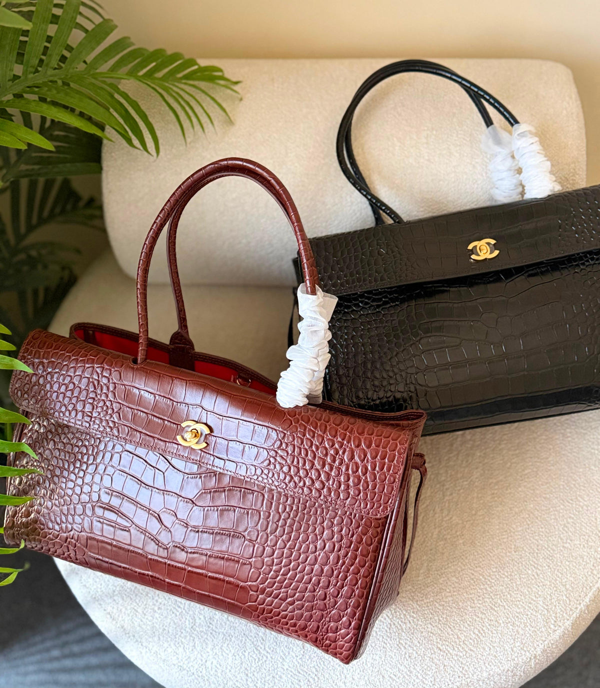 Chanel Crocodile Embossed Calfskin Metal Bag - 4
