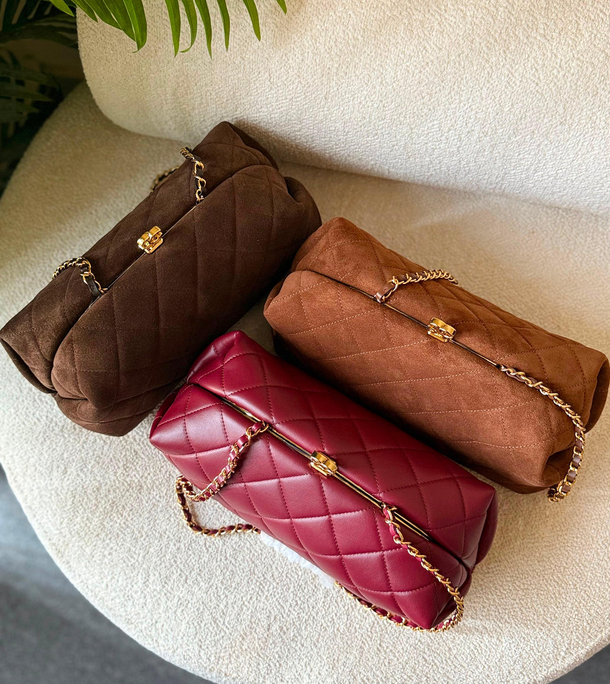 Chanel Clutch with Chain Suede Calfskin - 7