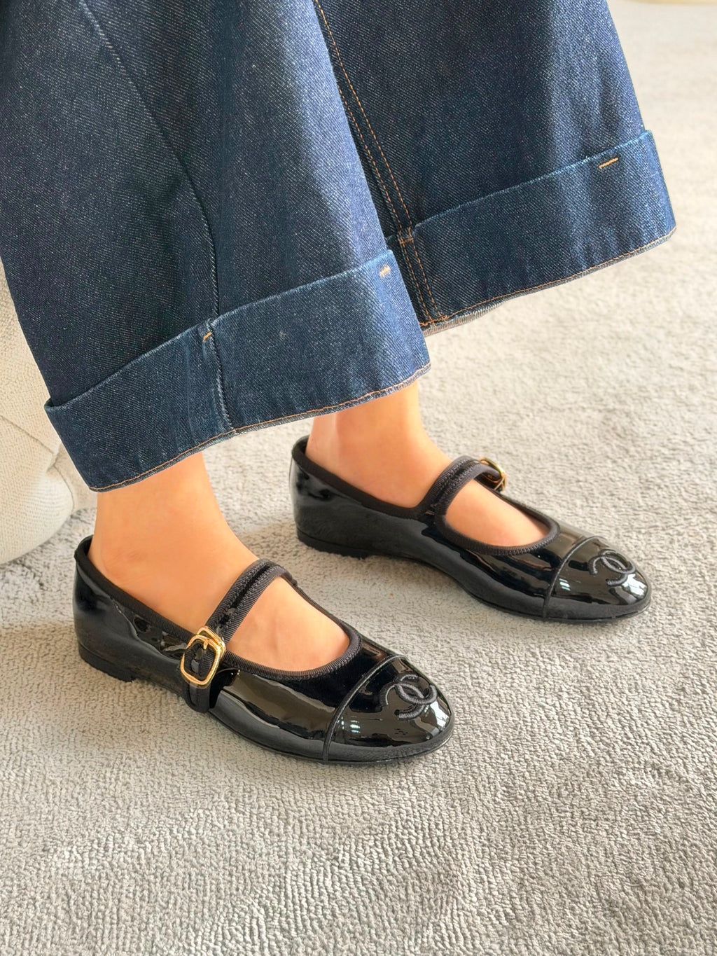 Chanel Lambskin Mary Jane Ballet Flats - 7