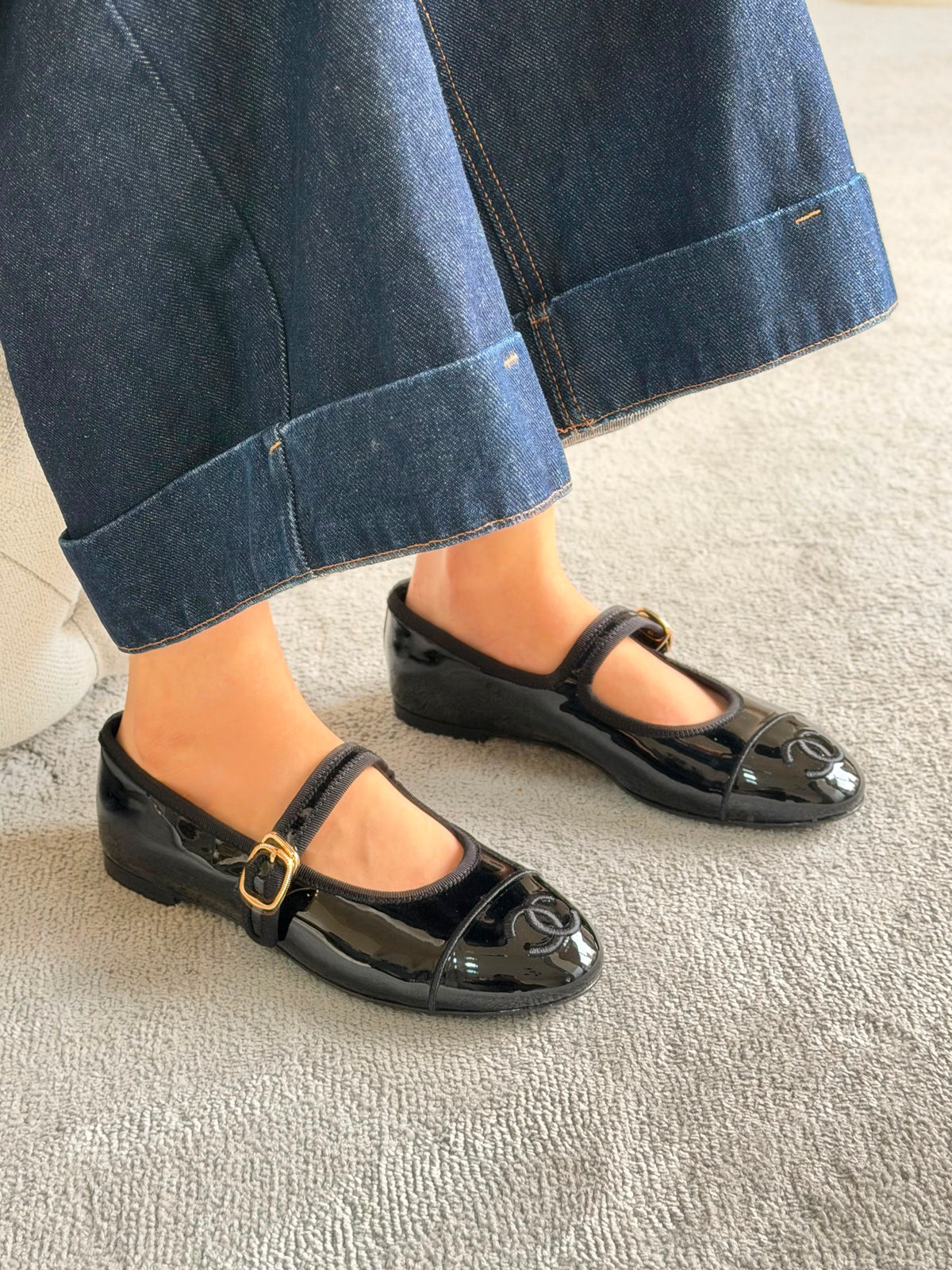 Chanel Lambskin Mary Jane Ballet Flats - 7