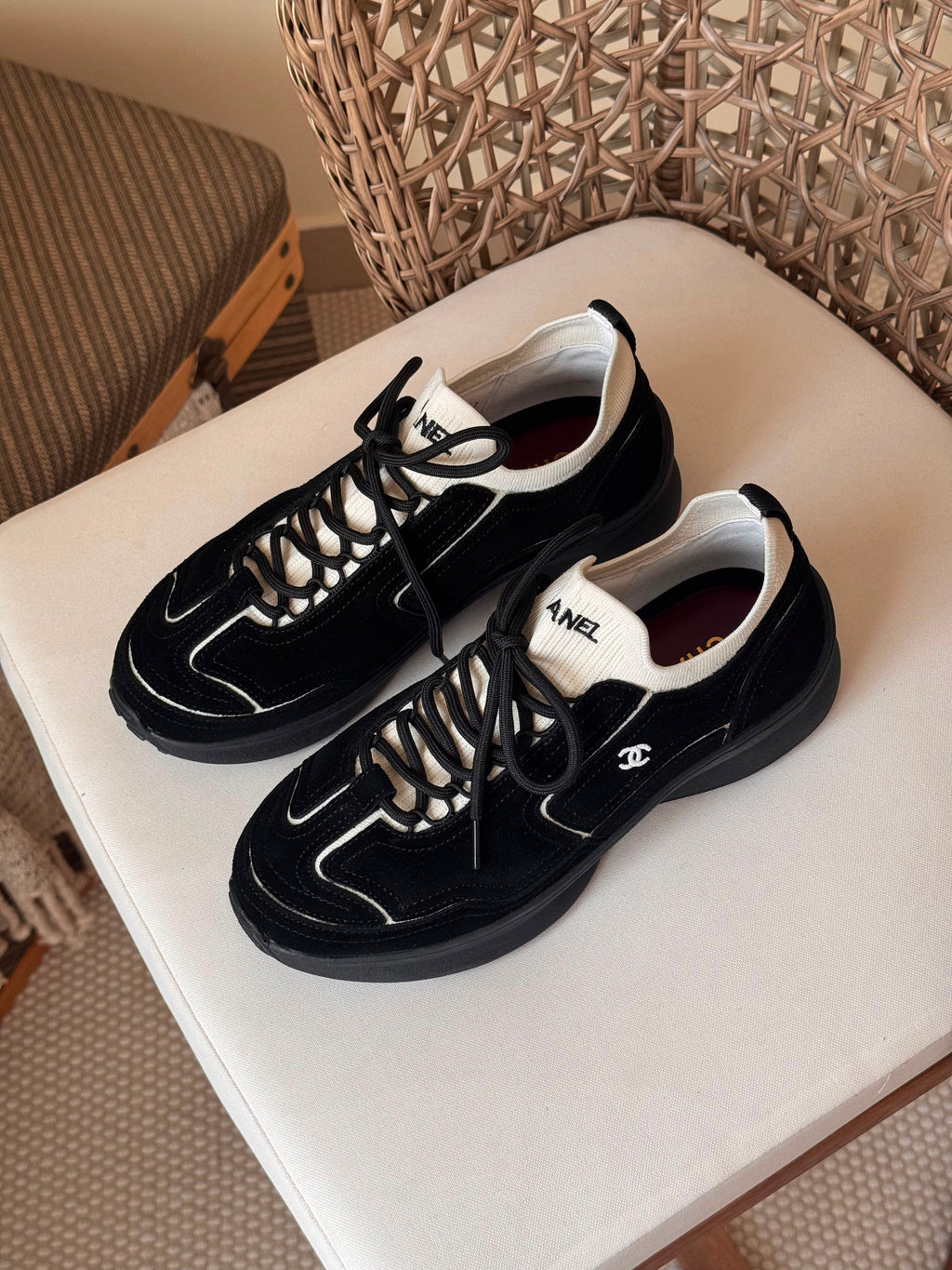 Chanel Velvet Calfskin & Mixed Fibers Trainers