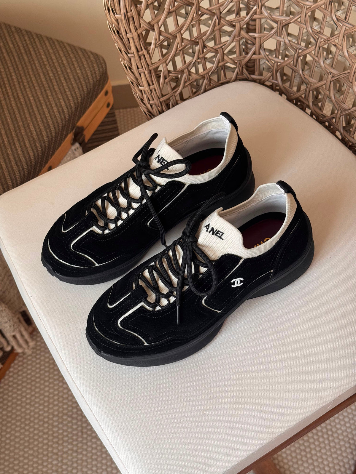 Chanel Velvet Calfskin & Mixed Fibers Trainers