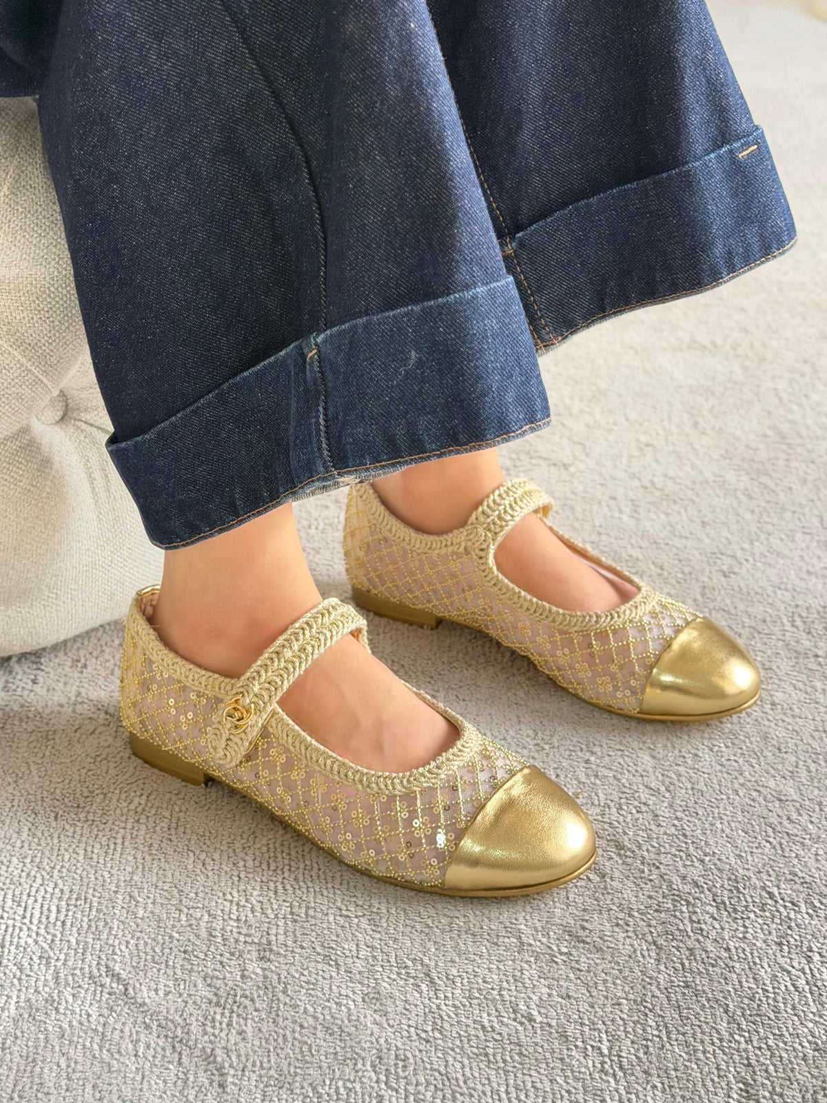 Chanel Sequined Mary Jane Ballerinas - 8