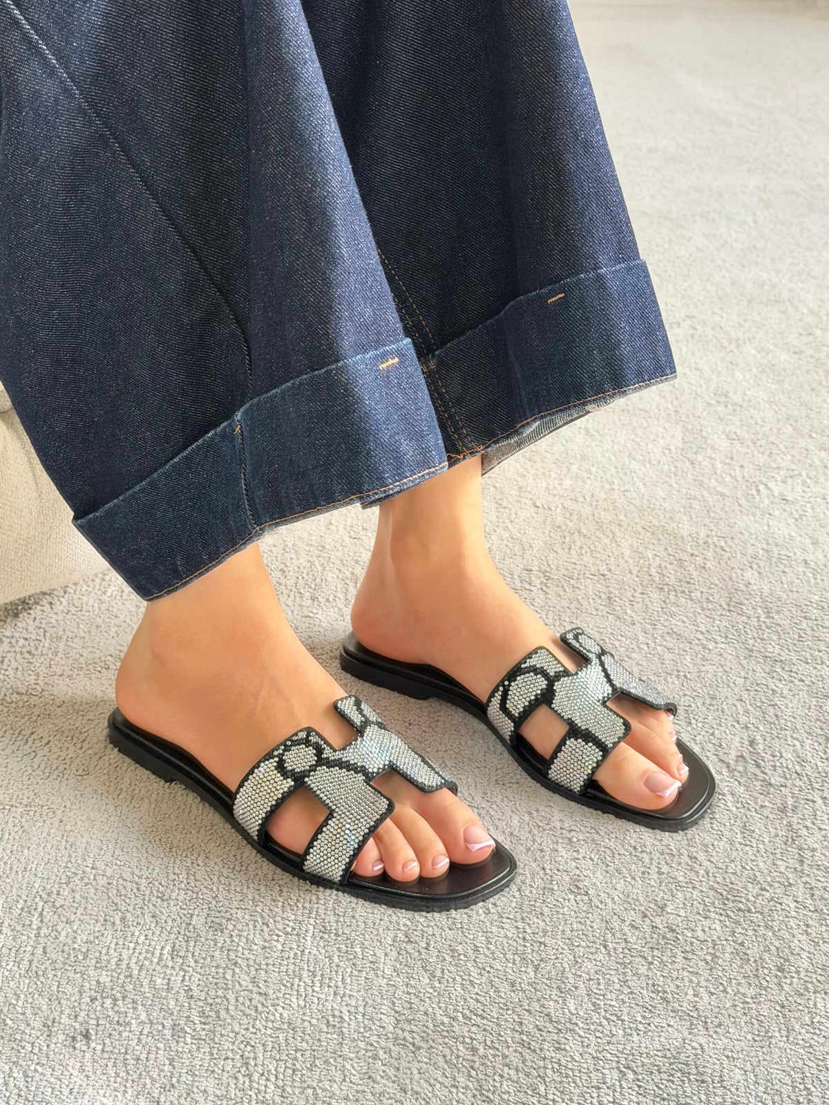 Hermes Oran Strass Sandal - 2