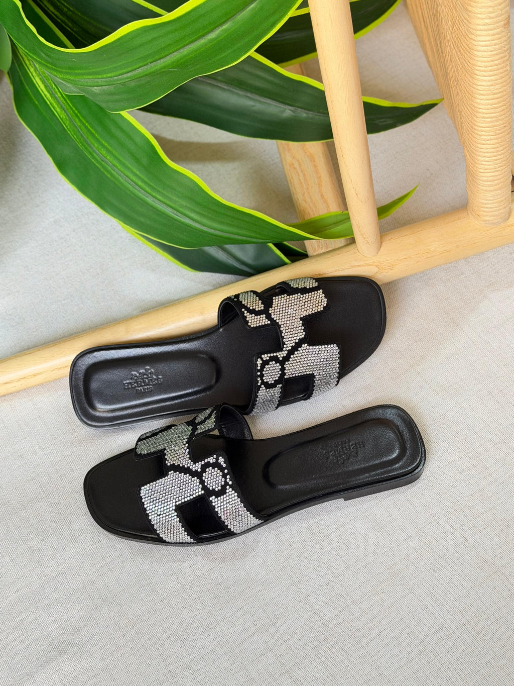 Hermes Oran Strass Sandal