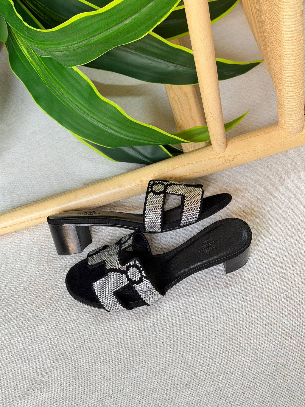 Hermes Oran Strass Sandal