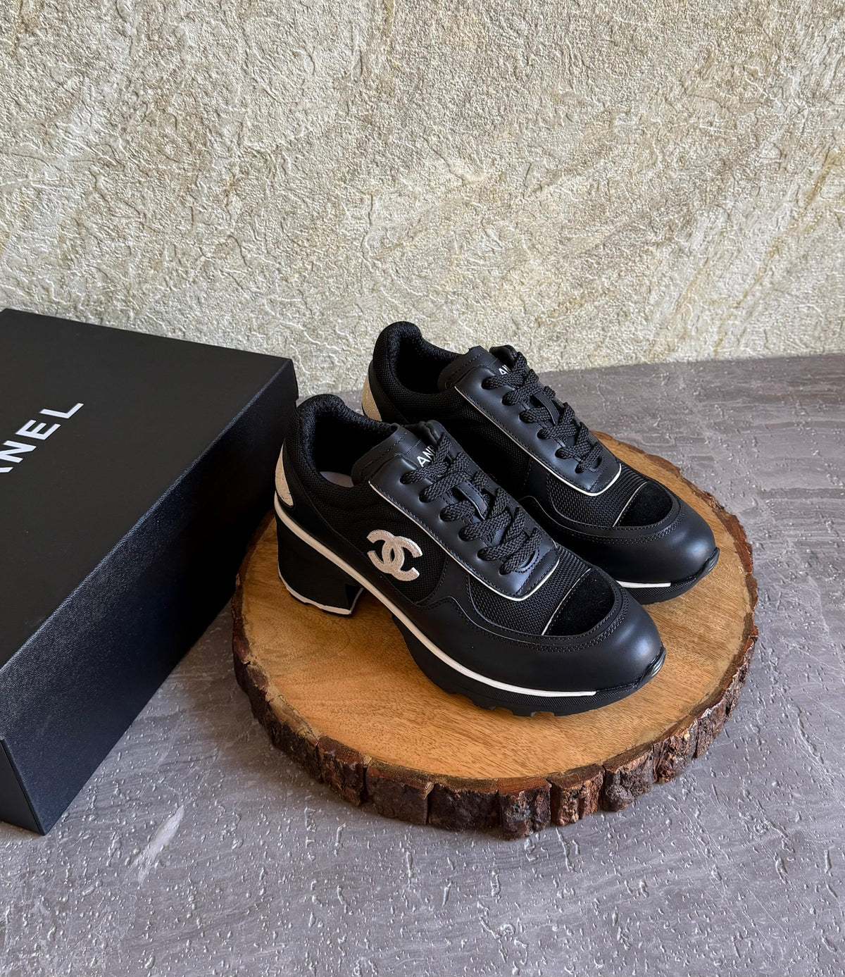Chanel Heeled Sneakers