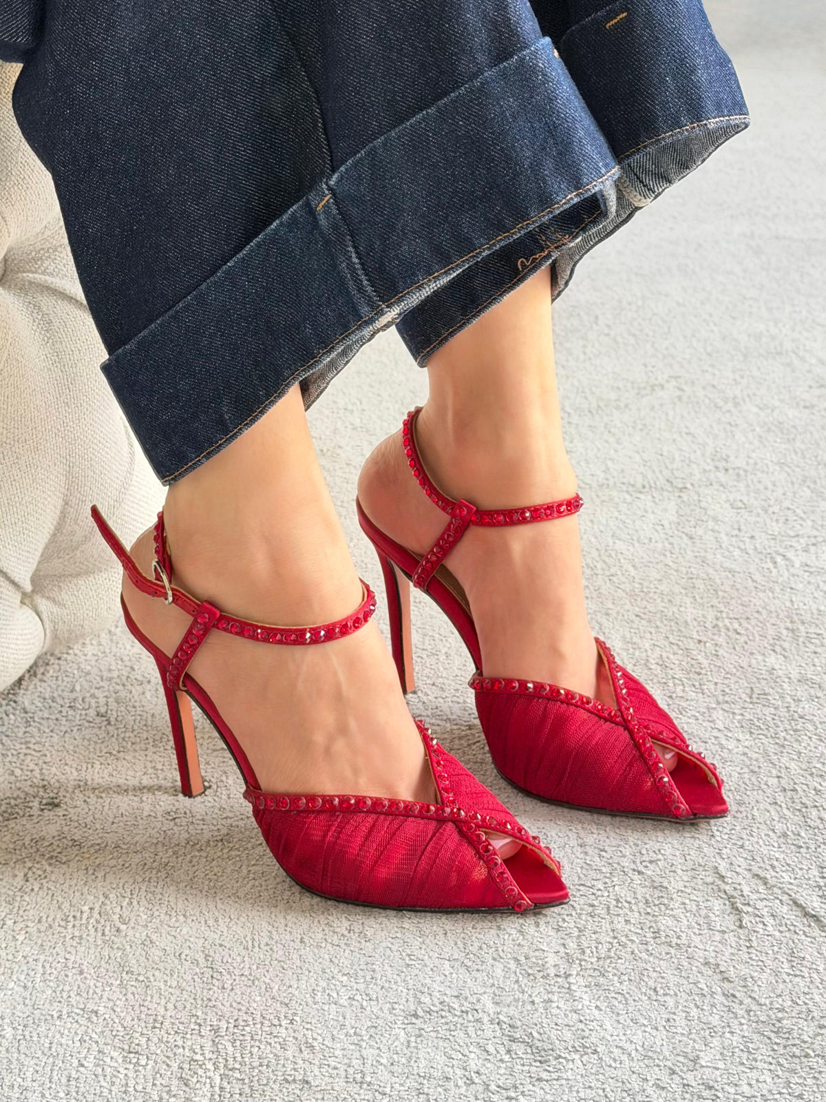 Andrea Wazen Katy 105 Crystal Sandals - 5