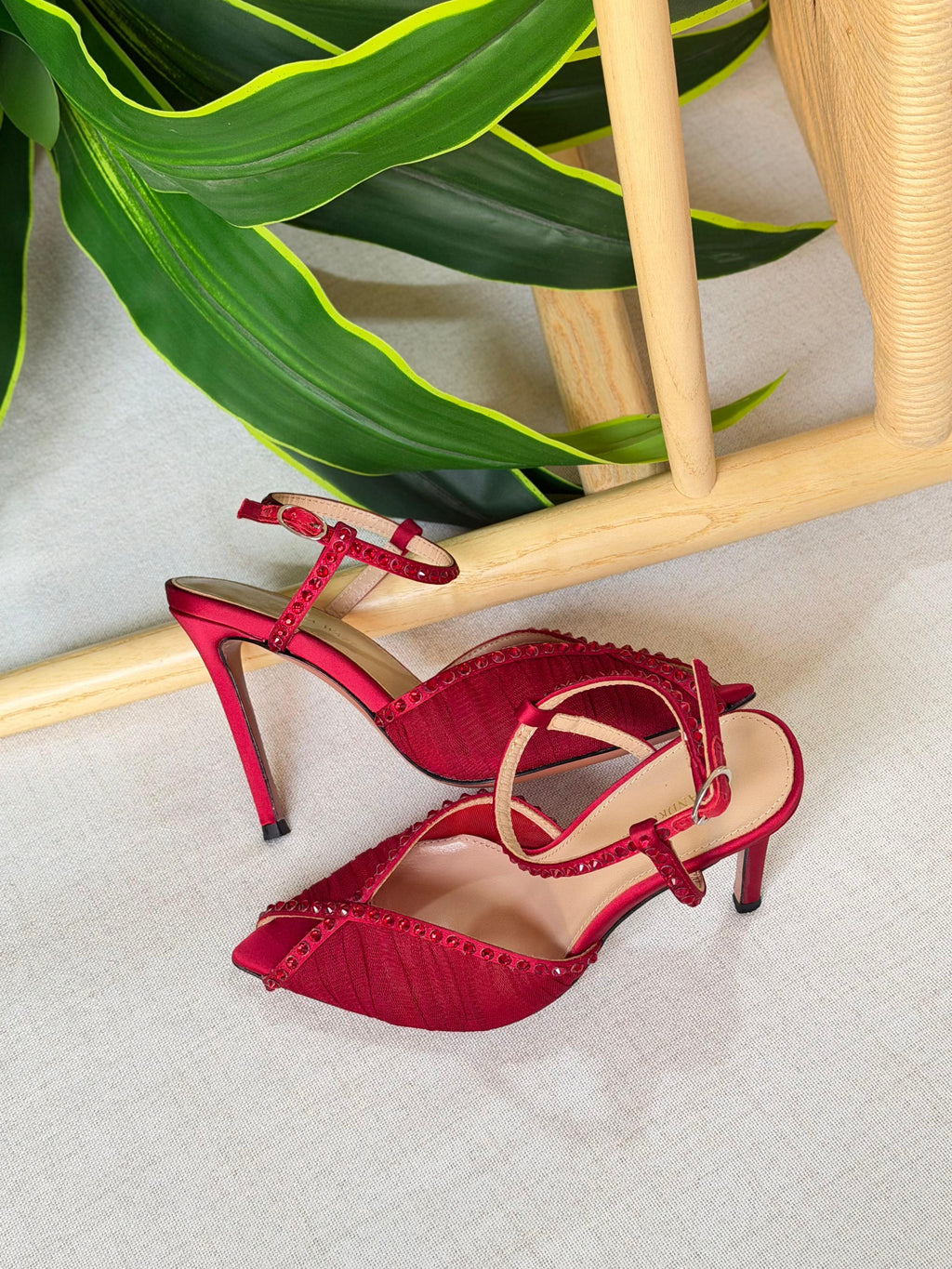 Andrea Wazen Katy 105 Crystal Sandals - 8