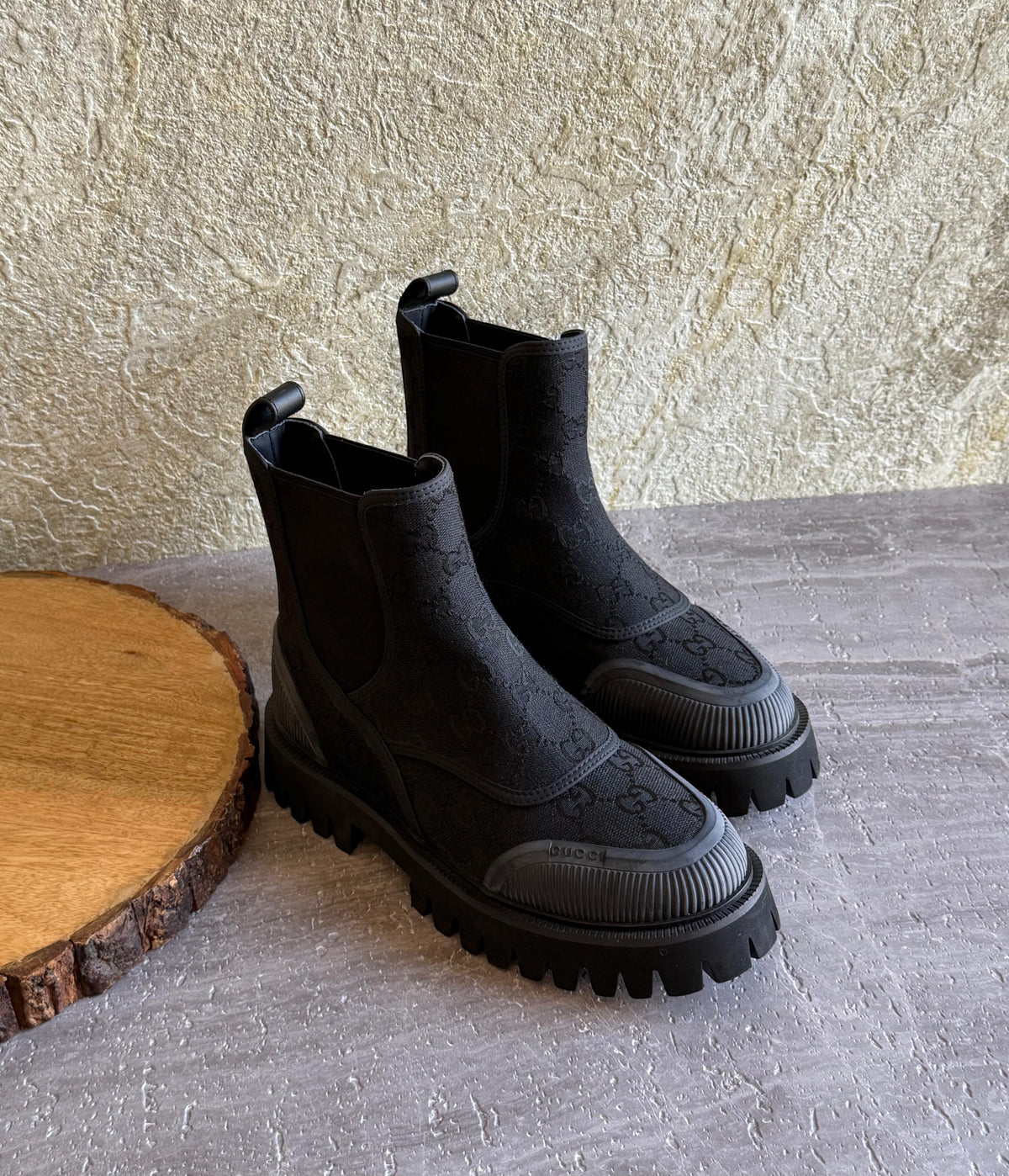Gucci Novo GG Monogram Canvas Chelsea Boot