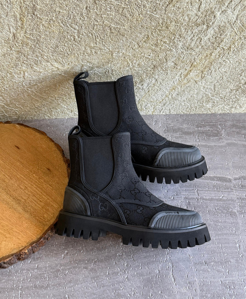 Gucci Novo GG Monogram Canvas Chelsea Boot