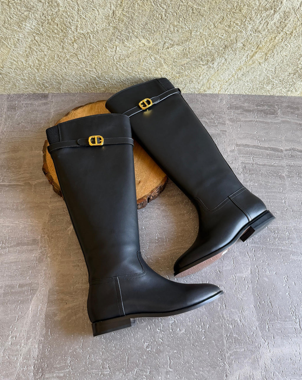 Dior Empreinte Leather Riding Boot