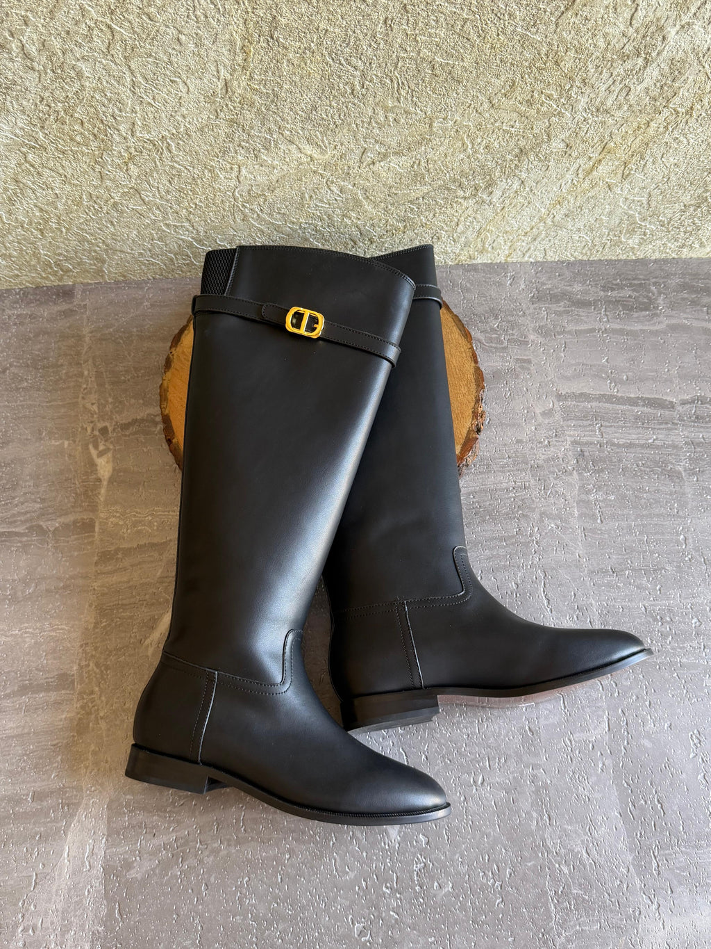 Dior Empreinte Leather Riding Boot