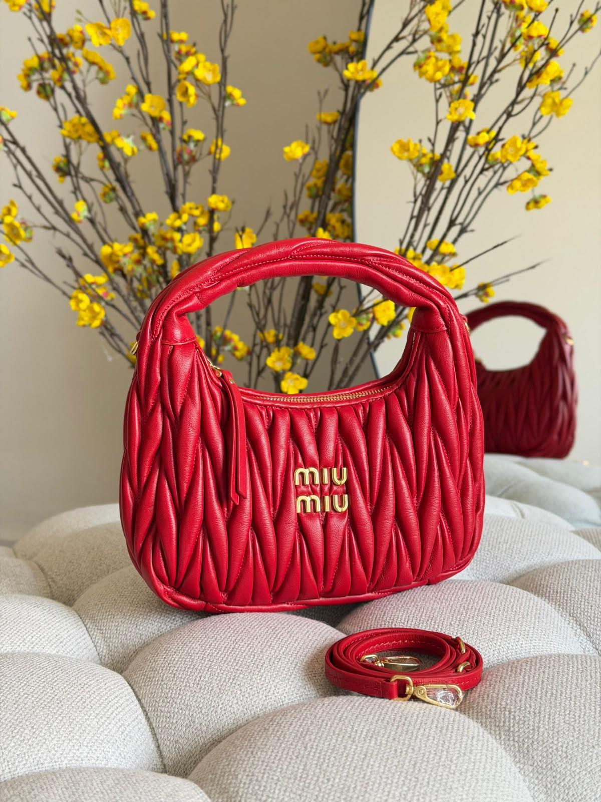 Miu Miu Wander Matelassé Nappa Leather Mini Hobo Bag - 6