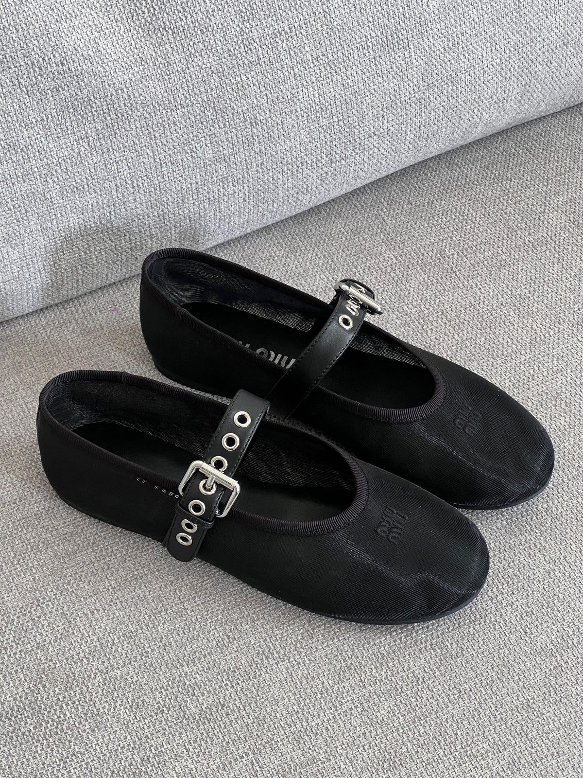 Miu Miu Mesh Fabric Ballerinas