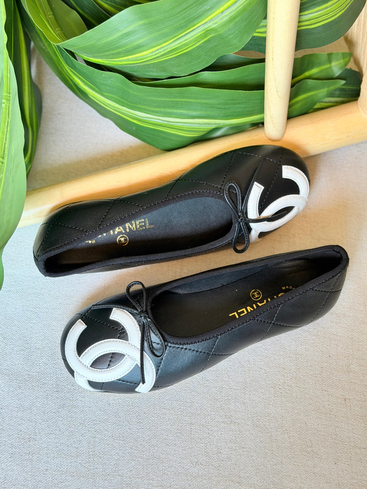 Chanel Quilted CC Ballet Flats