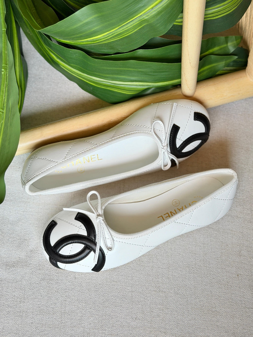 Chanel Quilted CC Ballet Flats