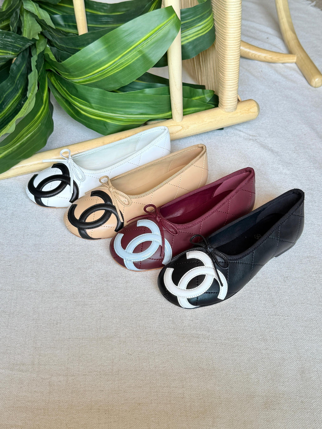 Chanel Quilted CC Ballet Flats