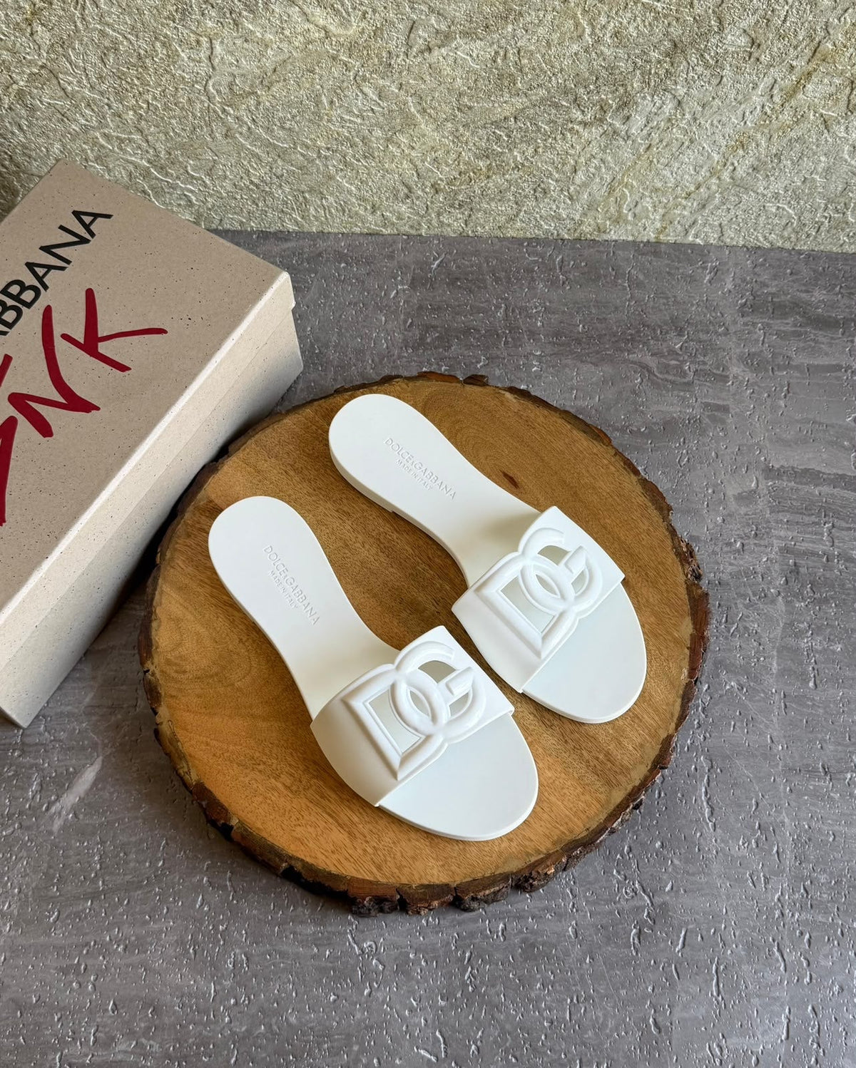 Dolce & Gabbana Bianca Logo Slides in Rubber - 5