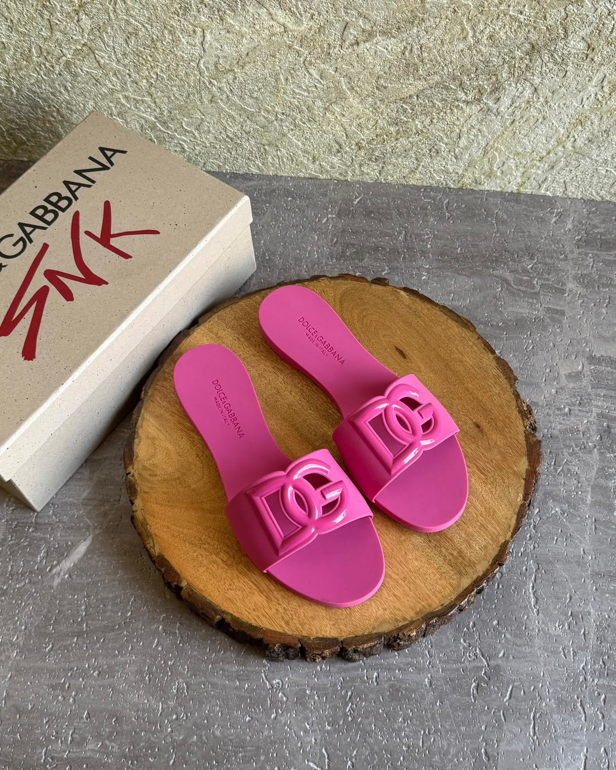 Dolce & Gabbana Bianca Logo Slides in Rubber - 7