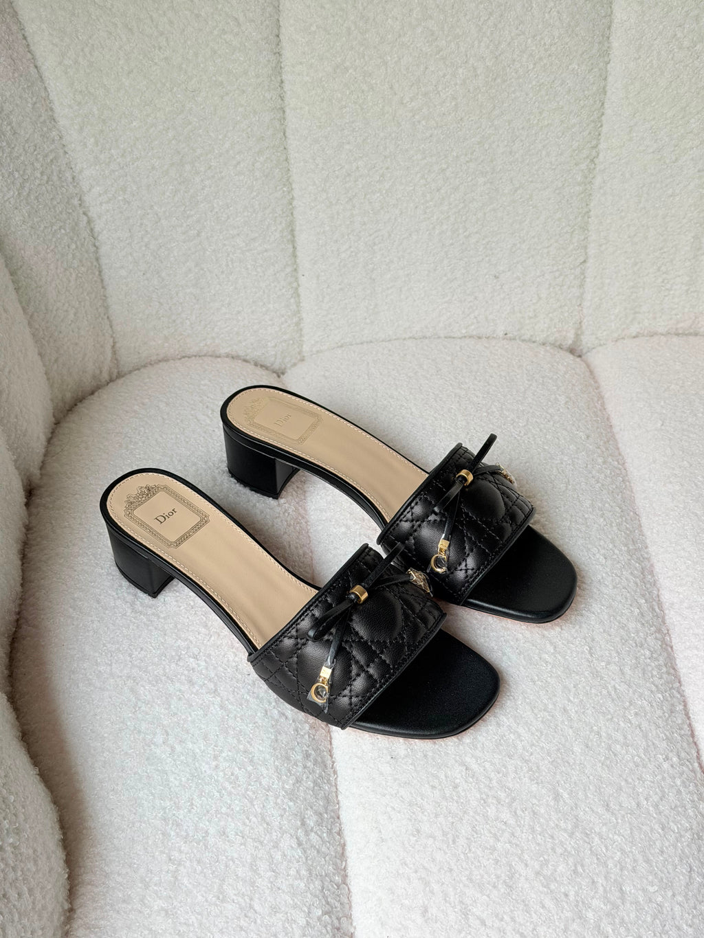 Dior Cannage Heeled Slide - 4