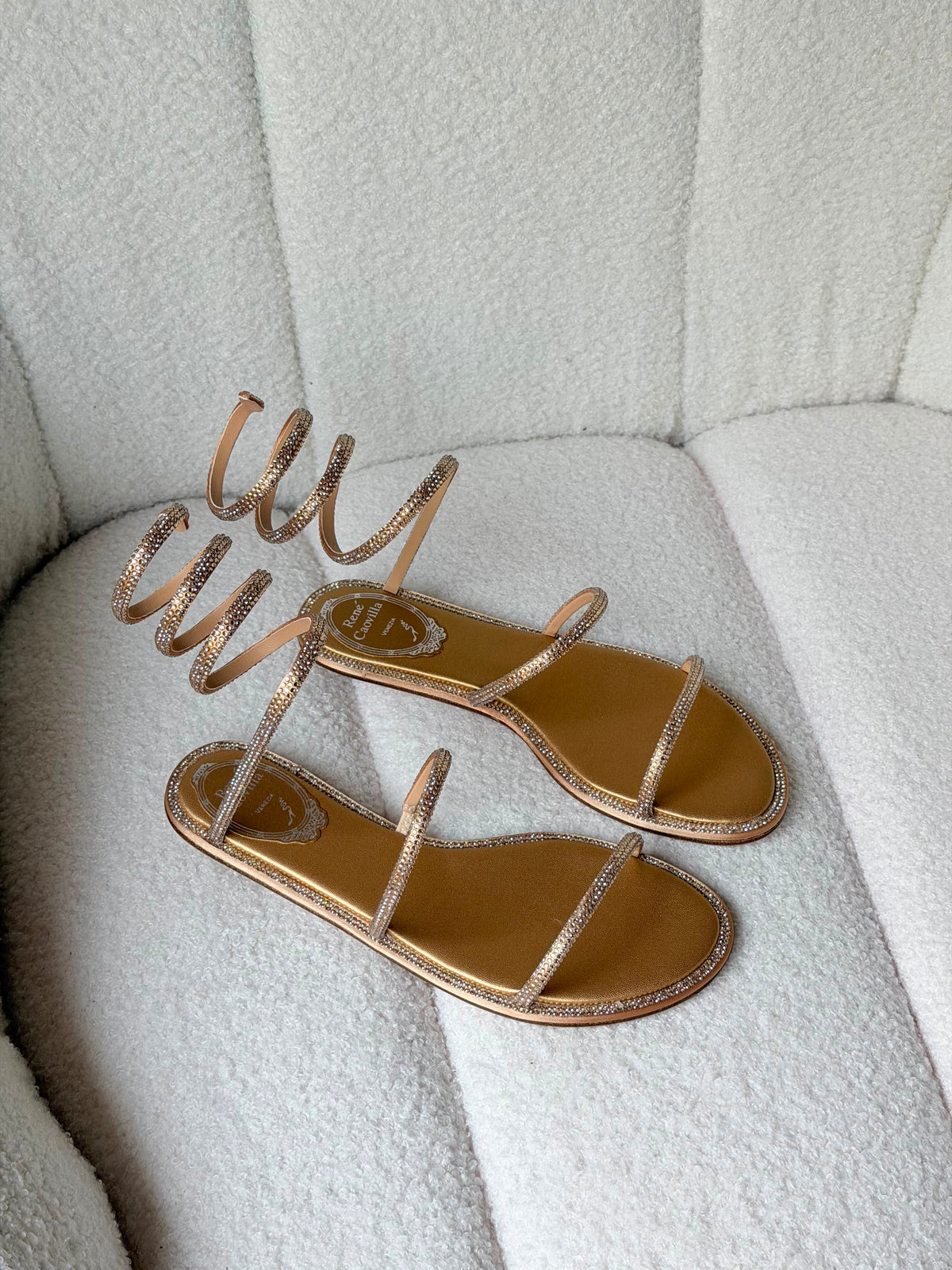 Rene Caovilla Cleo Crystal-embellished Sandals