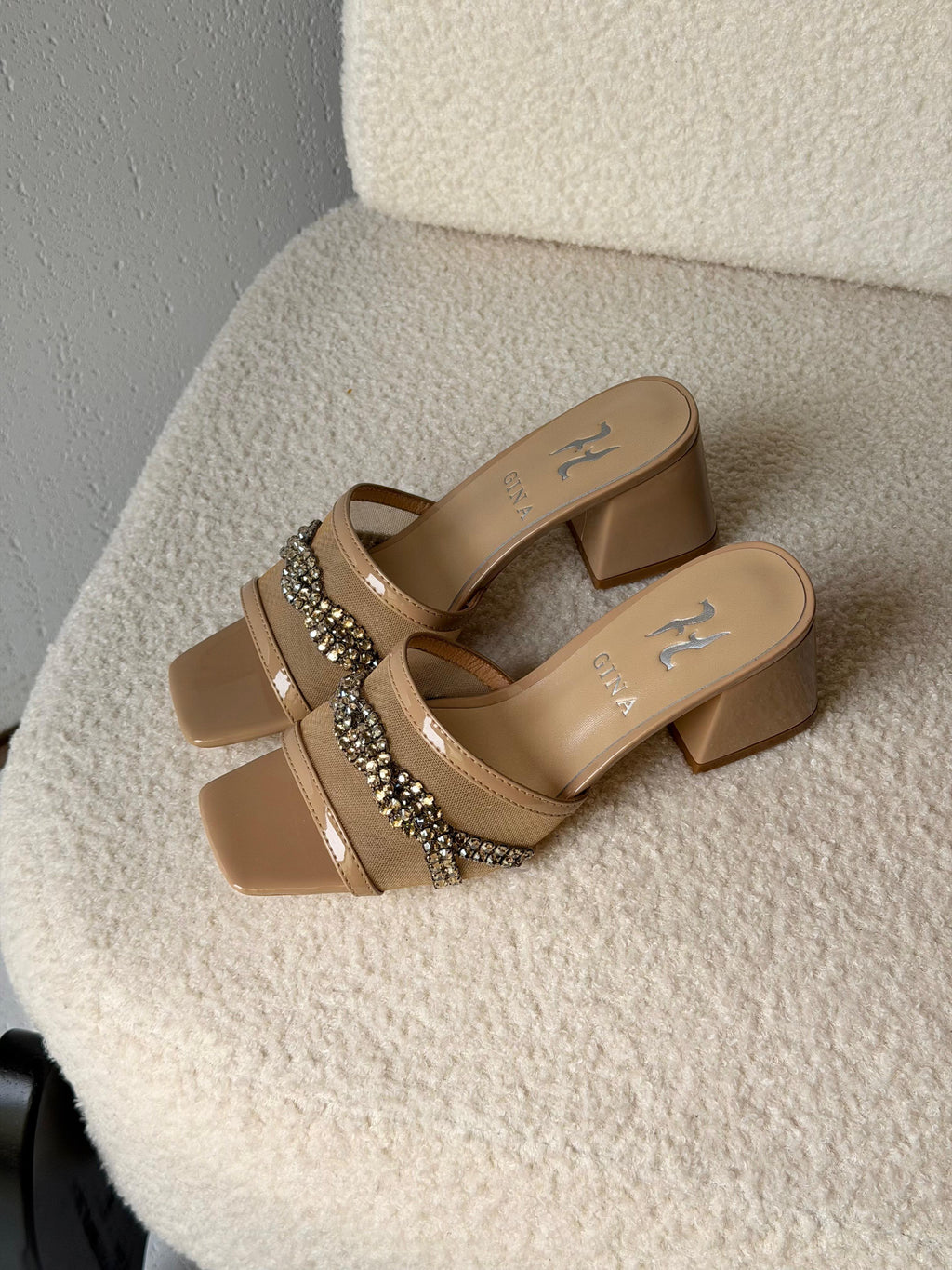 Gina Square-Toe Mesh Mules - 14