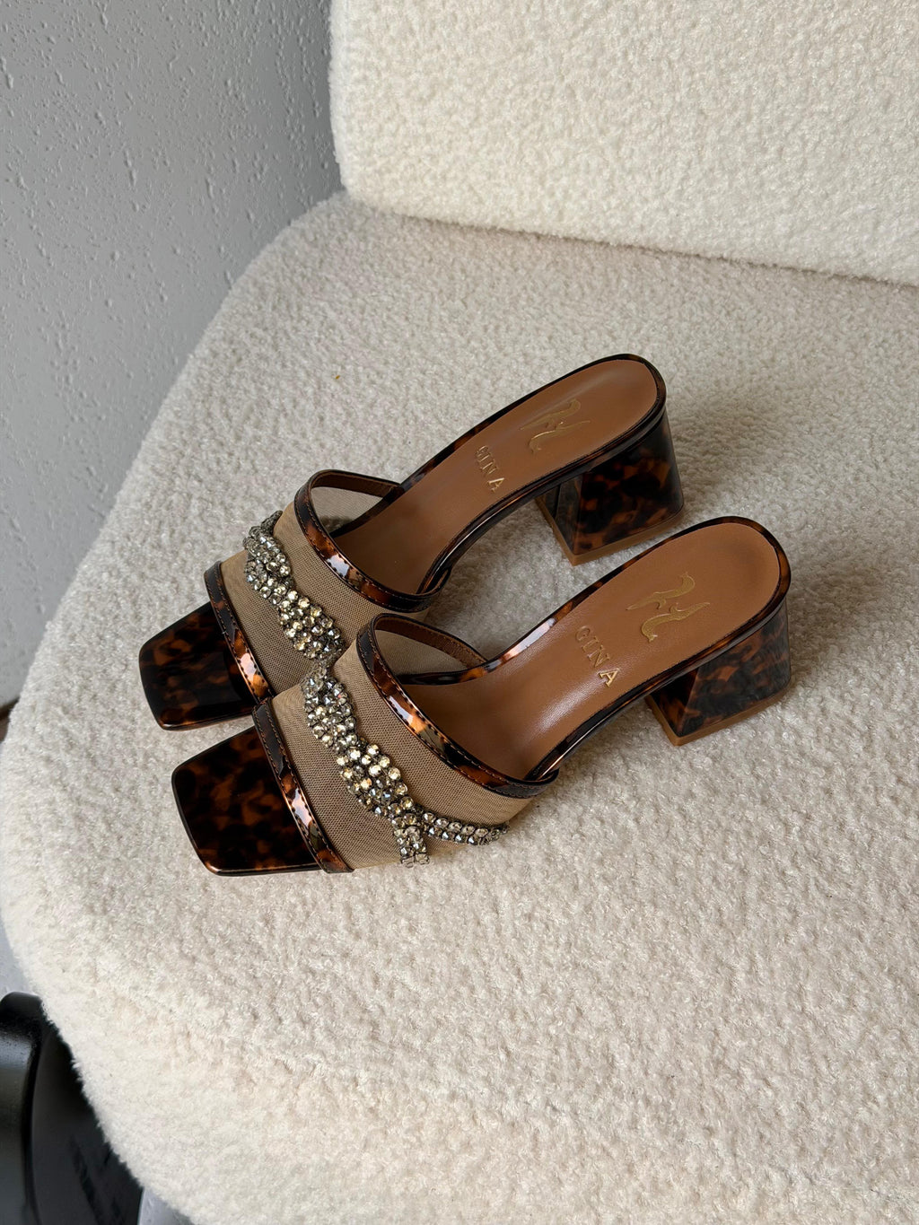 Gina Square-Toe Mesh Mules - 15