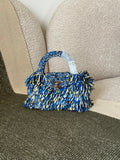 Chanel Raffia Fringe Nano Kelly Shopper Bag