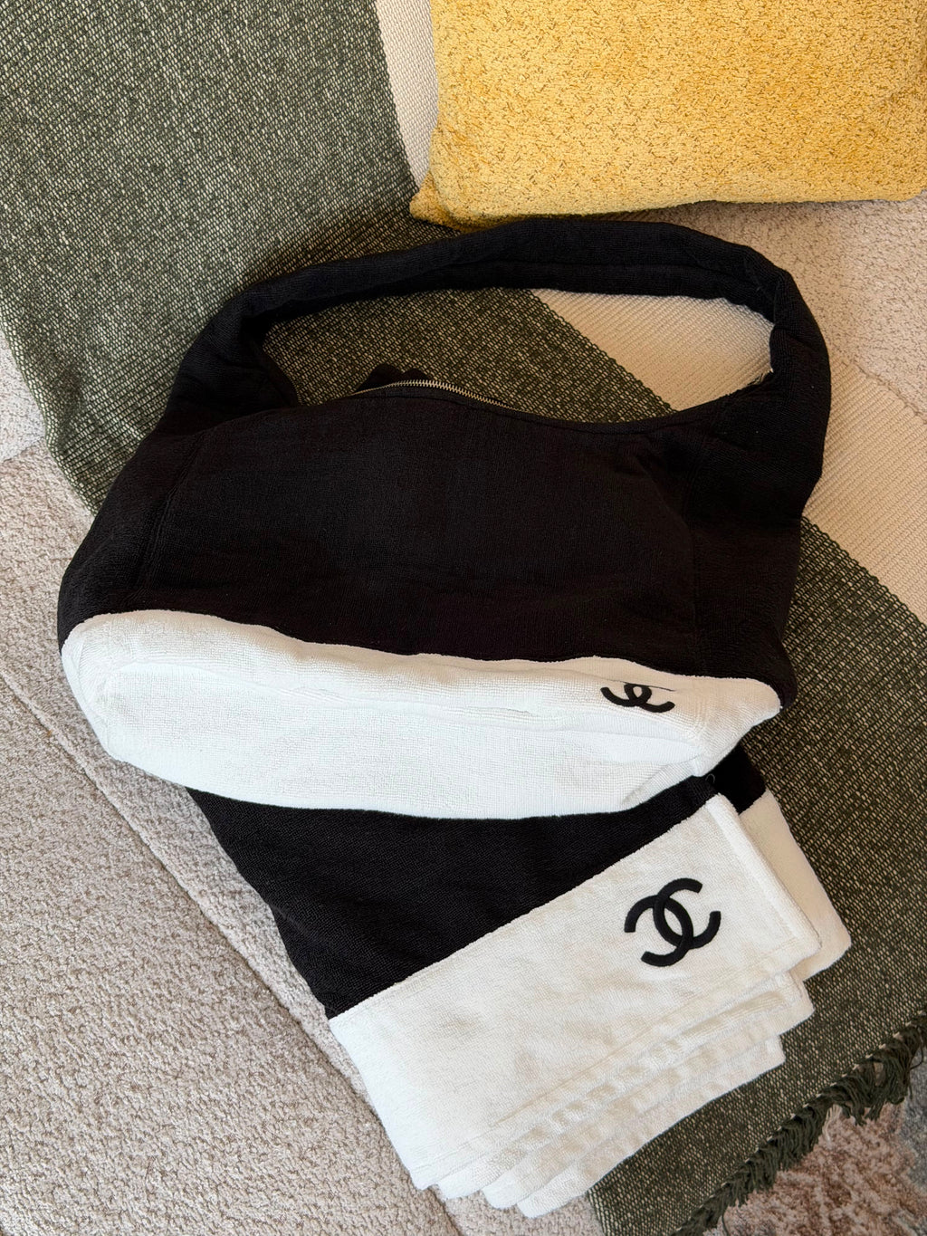 Chanel Terry Cloth CC Beach Bag and Towel Set - 2